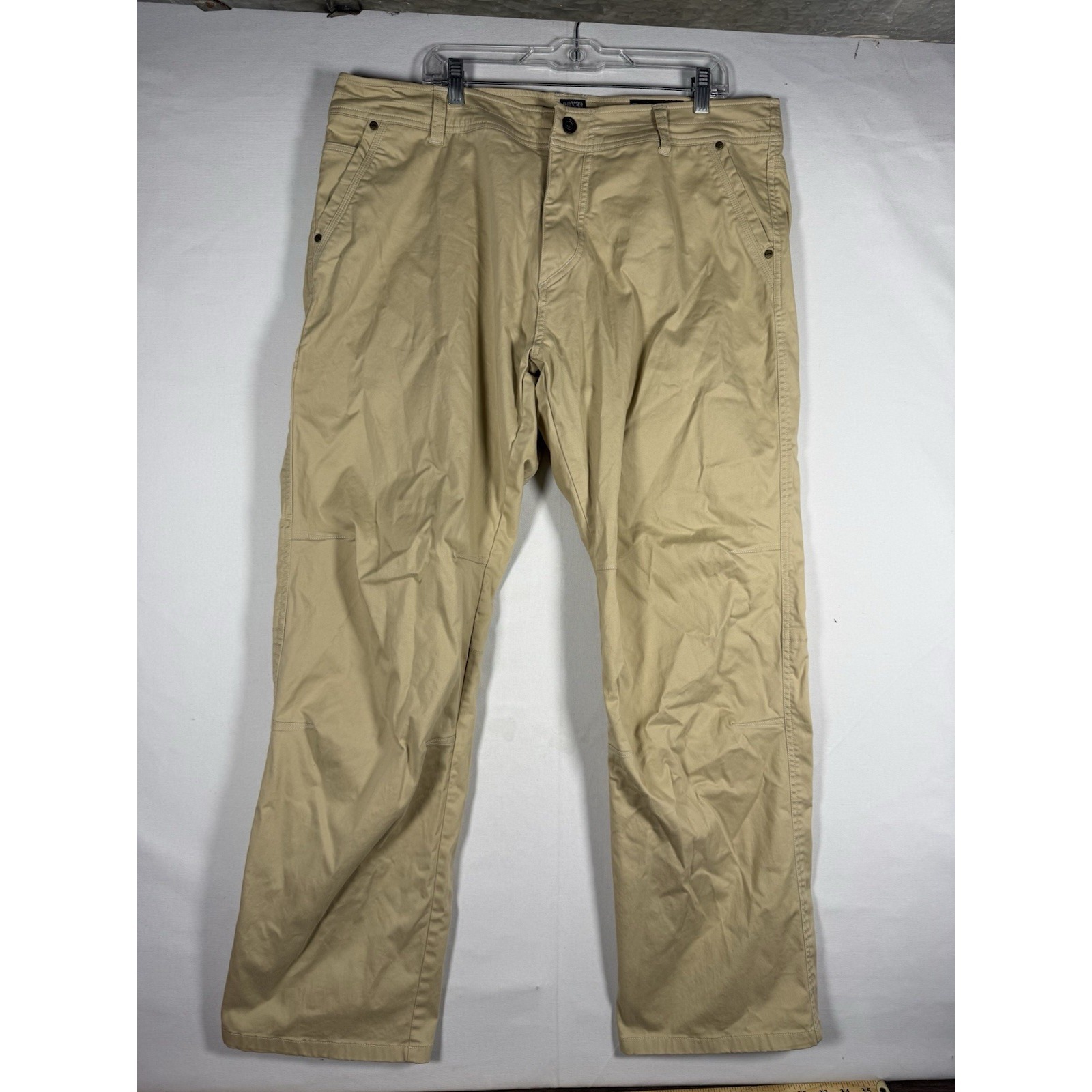 Kuhl Slackr Pants 40x32 Yellow Tan ? Outdoor Hiking Gorpcore Utility Workwear